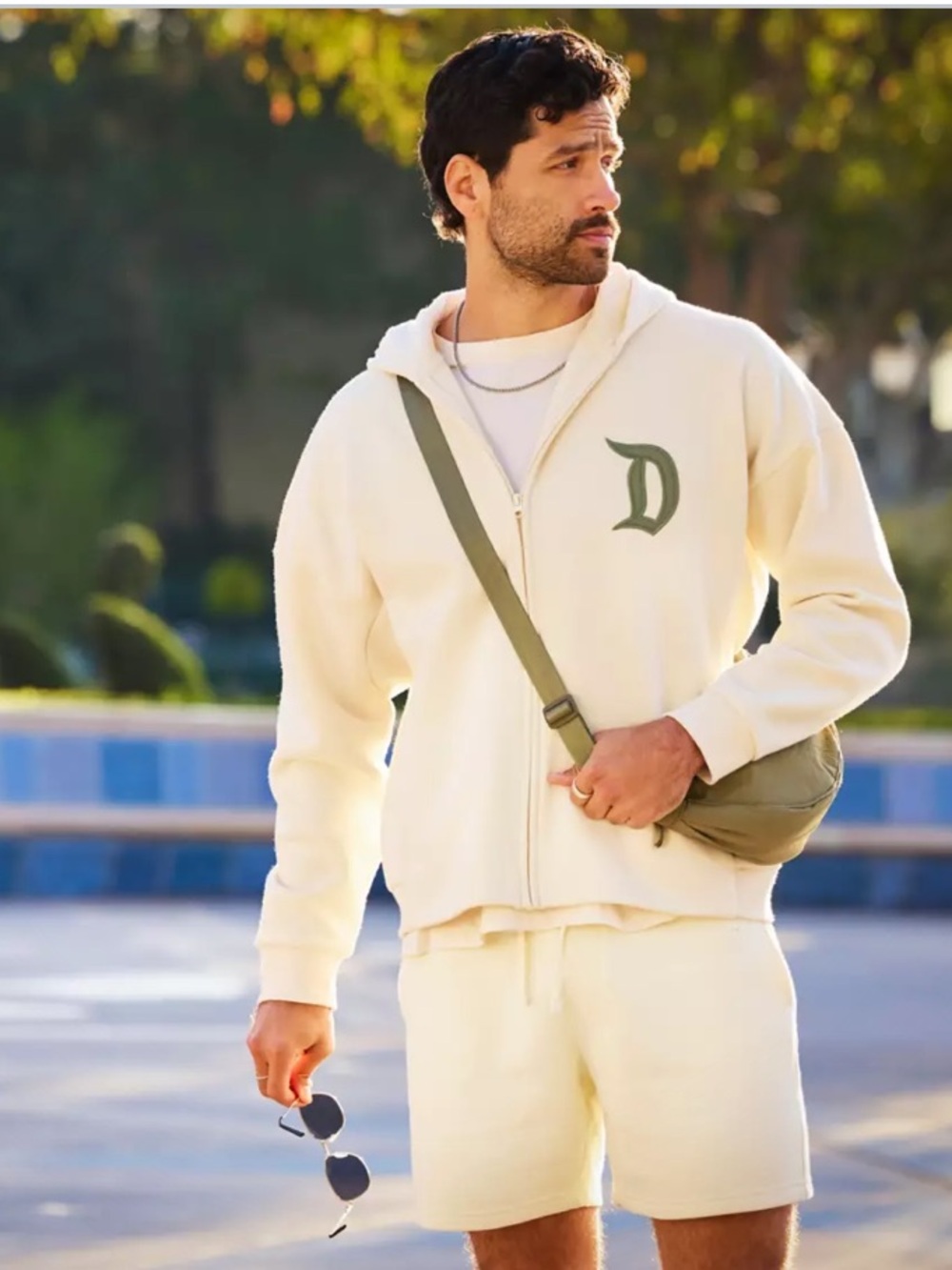 Disney Zip-Up Hoodie with Sage Green Logo